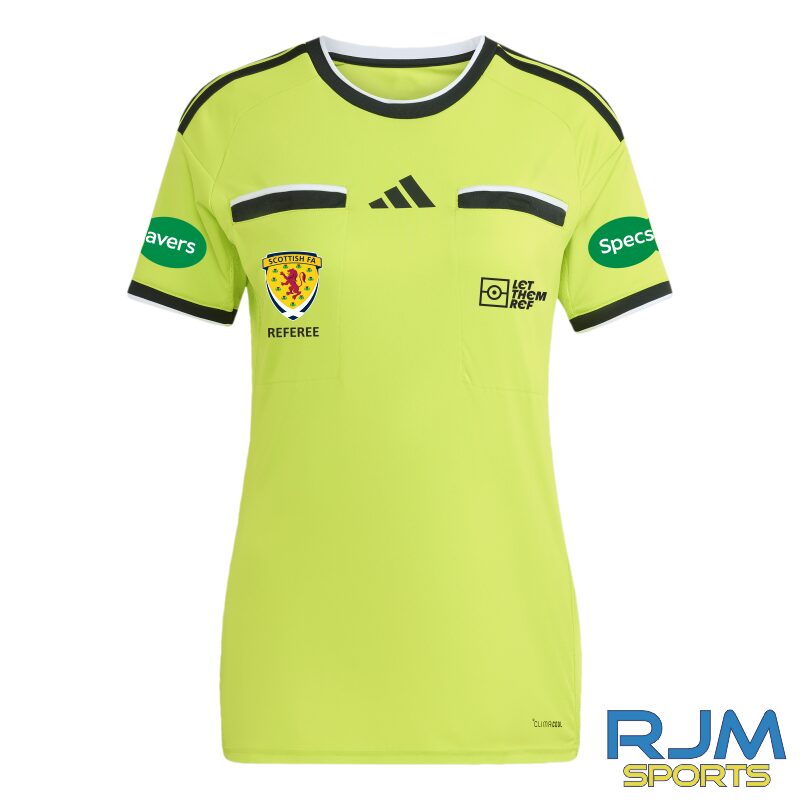 Scottish FA Referee Adidas Women's Referee 26 Short Sleeve Jersey Semi Sol Yellow