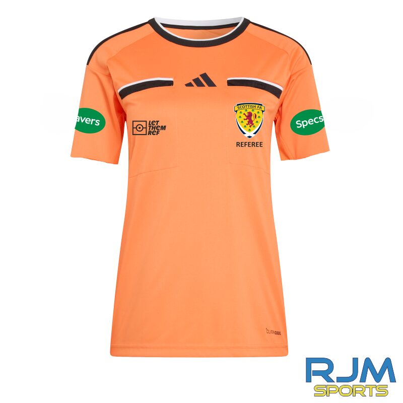 Scottish FA Referee Adidas Women's Referee 26 Short Sleeve Jersey Trace Orange