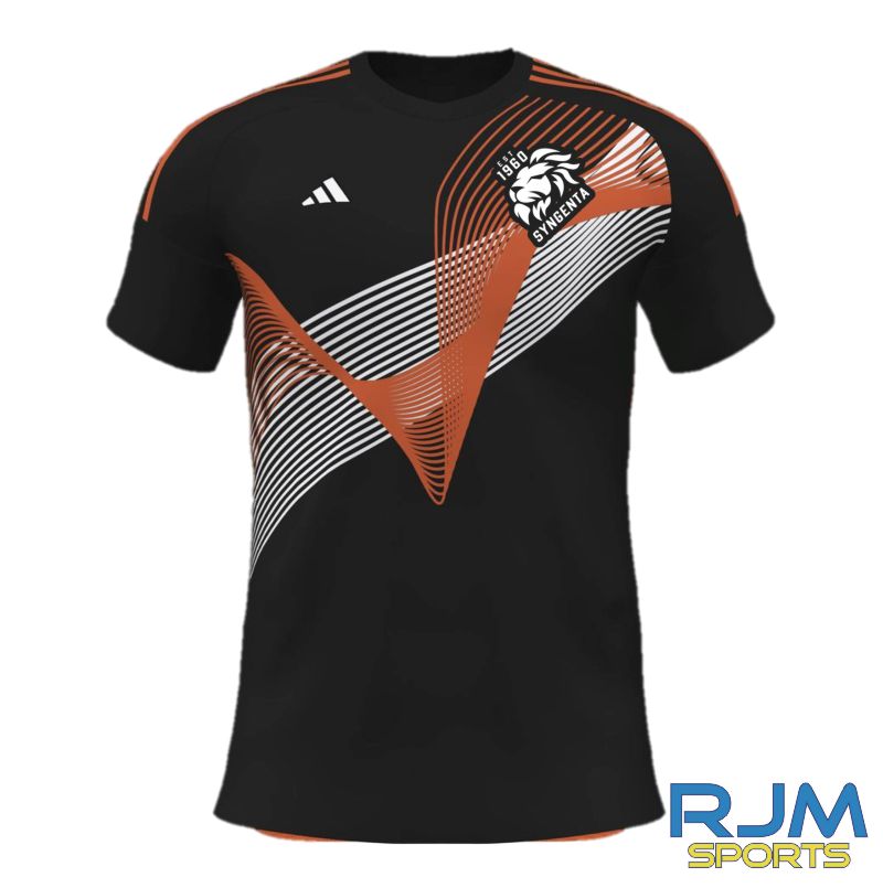 Syngenta Juveniles FC Away Adidas Bespoke Jersey Black/White/Orange
