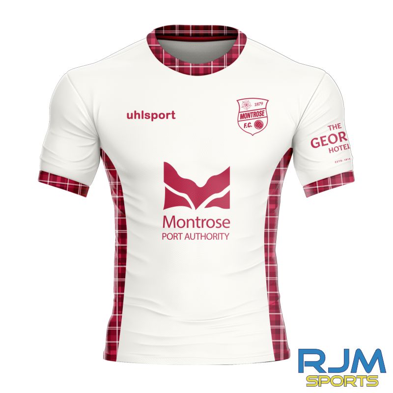 Montrose FC 2026/27 Women's 3rd Shirt White/Pink Tartan