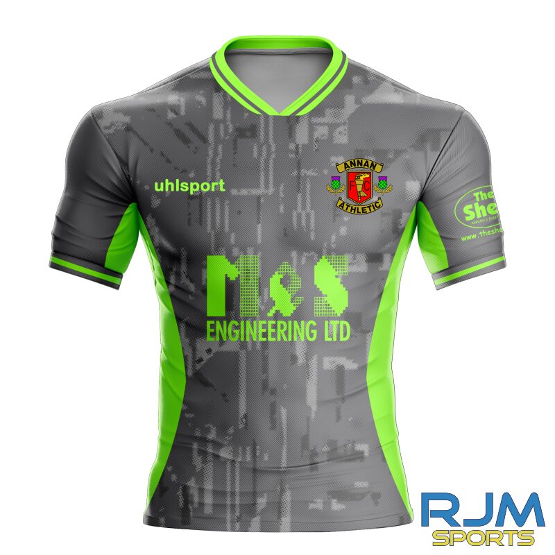 Annan Athletic FC 2026/27 Away Shirt Grey/Green