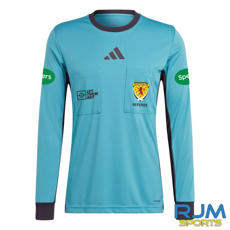 Scottish FA Adidas Referee 24 Long Sleeve Jersey Arctic Fusion